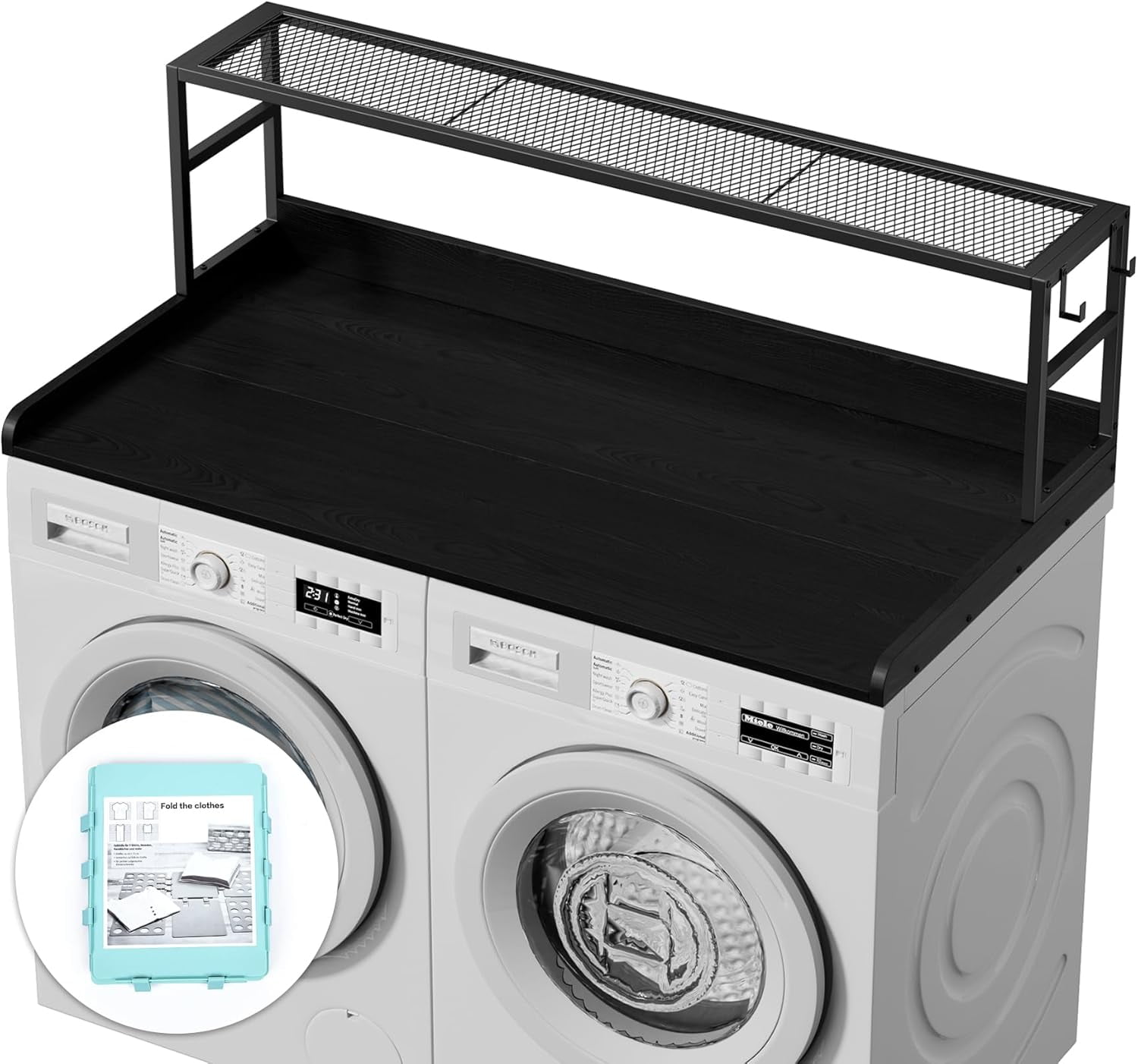Calindiana Wäschekapselhalter Aus Metall – Modernes Farmhouse-Design Mit Holzdeckel, Für Bis Zu 81 Kapseln, Platzsparend Für Waschküche