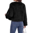 thumbnail image 3 of Sundazz Women's Winter Faux Fur Coats Cropped Fuzzy Jacket Warm Open Front Outerwear Fashion Clothing, 3 of 9