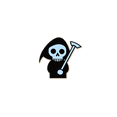 thumbnail image 3 of Men's Polo Cotton Cozy T-Shirt With Cartoon Grim Reaper Logo Design, 3 of 16