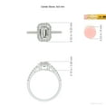 thumbnail image 5 of ANGARA Natural 0.32 Ct. Diamond Halo Ring in 14K White Gold for Women (Ring Size: 11.5), 5 of 10