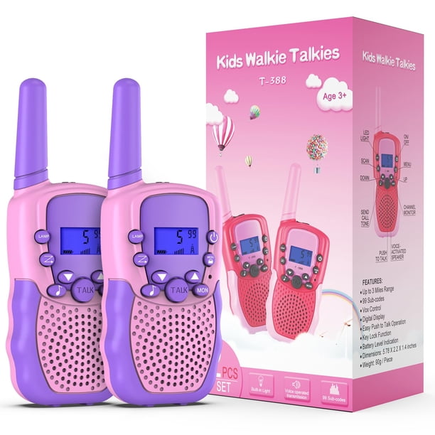 Walkie Talkies Selieve para niños de 5 a 12 años con un alcance de 3 millas