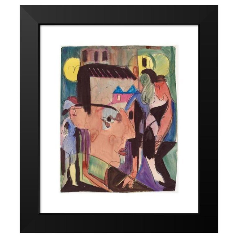 Ernst Ludwig Kirchner 12x14 Black Modern Framed Museum Art