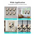 thumbnail image 6 of Window Privacy Film Black White Vintage Rooster Stained Glass Window Film Decorative Sun Block Window Cover Watercolor Farmhouse Animals Window Clings Static Adhesive Sticker for Bathroom 29.5"x118", 6 of 7