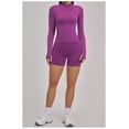 thumbnail image 3 of Top-kevin 2 Piece Seamless Ribbed Workout Sets With Zip Up Jacket High Waisted Gym Yoga Leggings, 3 of 6
