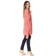thumbnail image 4 of Sakkas Wren Lightweight Circle Poncho Top Blouse With Detailed Embroidery - A-Salmon - One Size Regular, 4 of 5