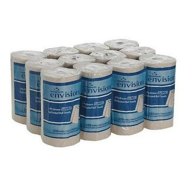 Georgia-Pacific Pacific Blue Select Perforated Roll Paper Towels, 2 Ply, 250 Sheets, 230 ft, Brown, 12 PK