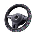 thumbnail image 4 of Elastic Steering Wheel Cover, Happy Kitten Faces Stretch Thickening Car Steering Wheel Cover Women Men, Steering Wheel Protector Universal 15 in, 4 of 7