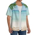thumbnail image 4 of Gaeub Starfish in Beach Men's Lapel Short Sleeve Shirt, Relaxed Fit Shirt, Soft and Breathable for Outdoors Party Travel - Large, 4 of 7