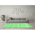 thumbnail image 3 of Ahgly Company Indoor Square Trellis Emerald Green Modern Area Rugs, 6' Square, 3 of 4