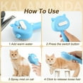 thumbnail image 6 of Steamy Cat Brush, Upgraded 4 in 1 Multifunctional Cat Steamer Brush, Rubber Pet Misting Brush with Release Button, Dog Comb with Cleanser for Indoor Kittens Small Animals(Blue), 6 of 7
