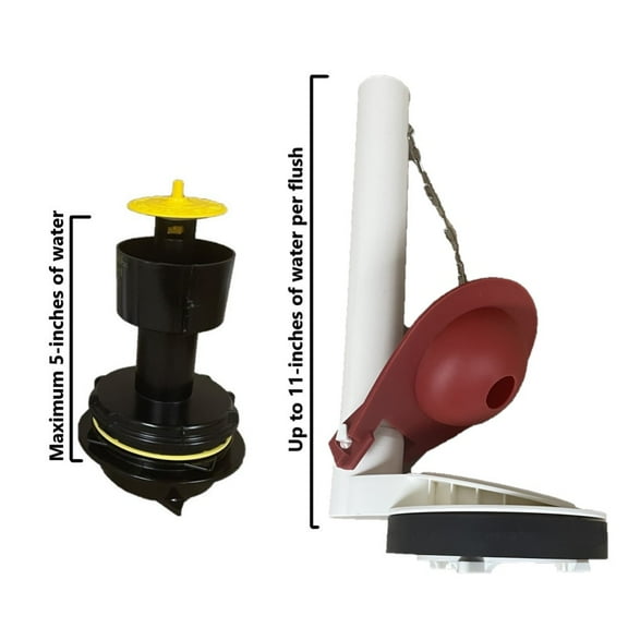 Kohler 1237538 San Souci Flapper Valve Assembly Upgrade by NuFlush (Red Flapper)