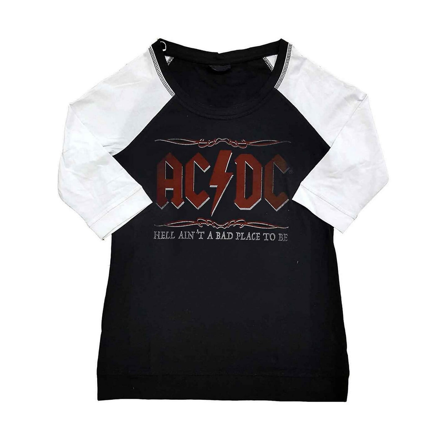 AC/DC - Camiseta Hell Ain't A Bad Place Raglan para Mujer (Negro ...