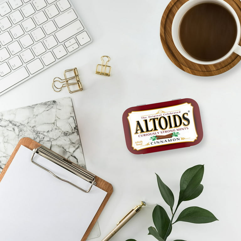 Altoids Curiously Strong Mints Cinnamon 1.76 Oz Pack Of 12 Tins