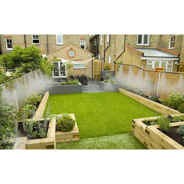 Outdoor Misting System: 59FT Line with 20 Brass Nozzles for Patio