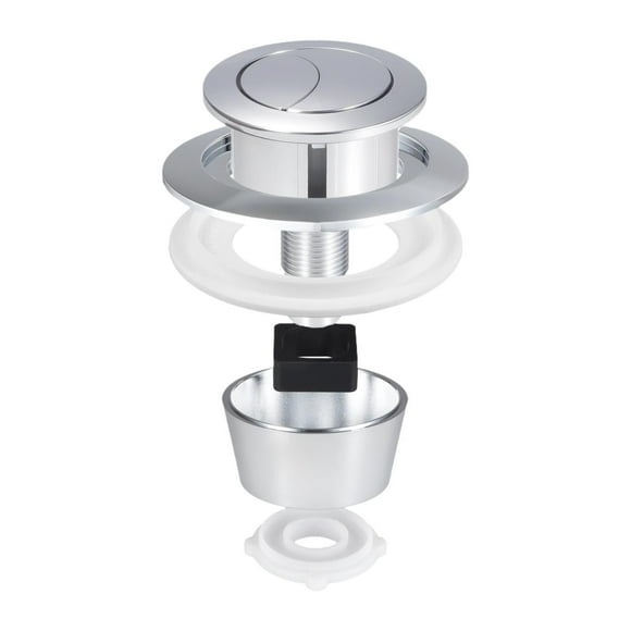 simhoa Toilet Tank Button Sturdy Toilet Fill Valves Repair for Bathroom Home Toilet Silver