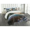 thumbnail image 3 of Ambesonne Lake Quilted Bedspread Set 3 Pcs, Allatoona Red Top Mountain, Queen Size, Multicolor, 3 of 5