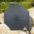 thumbnail image 3 of 6.6ft/7.5ft/9ft/10ft Replacement Umbrella Cover, 6 Ribs 8 Ribs Outdoor Market Table Patio Umbrella Canopy Cover Replacement UV Protective Cloth(Grey,10FT(6-Ribs)), 3 of 8