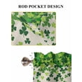 thumbnail image 6 of St. Patrick's Day 2 Panel Kitchen Curtains for Small Windows, Spring Lucky Shamrocks Leaves Retro Country Bathroom Tier Curtain, Short Window Treatment for Bedroom/Living Room 55"x36", 6 of 6