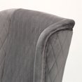 thumbnail image 3 of Wingback Dining Chair Vintage Retro Sofa Side Chair Upholstered Armless Accent Chair Gray, 3 of 9