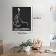 thumbnail image 2 of Kdxio Skeleton Playing Xylophone Pattern Canvas Wall Art 12x16 Inches - Waterproof HD Print Solid Wood Frame for Living Room & Bathroom,Vertical, 2 of 8