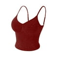 thumbnail image 5 of Sparkly Crop Camisole Tops for Women V Neck Spaghetti Strap Glitter Silk Cami Tank Tops Rave Party Clubwear, 5 of 5