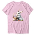 thumbnail image 3 of Inverlee Women's Easter Shirts Rabbits Eggs Print Tees Soft Short Sleeve T Shirts Blouses Athletic Crewneck Tunic Tops, 3 of 4
