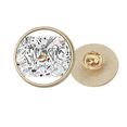 thumbnail image 1 of Graffiti Street Culture Music Sound Volume Round Metal Golden Pin Brooch Clip, 1 of 3