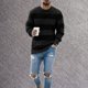 thumbnail image 1 of Suéter casual a rayas de moda para hombre, cuello redondo, top de punto, estilo versátil, fácil de limpiar, ajuste cómodo, 1 of 6