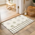 thumbnail image 2 of 2x3 Ft Entryway Area Rug, Sage Green Pine Cones Kitchen Rug Runner Washable Floor Mat, Modern Art Checkered Farmhouse Non Slip Indoor Door Mat Throw Carpet for Bathroom Living Room Bedroom, 2 of 8