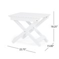 thumbnail image 3 of Folding Coffee Table with Slat Design, Outdoor Wooden Side Table, Square End Table for Patio, Garden, Camping and Indoor, Assembly Required, 15"D x 22.75"W x 18.25"H, White, 3 of 9