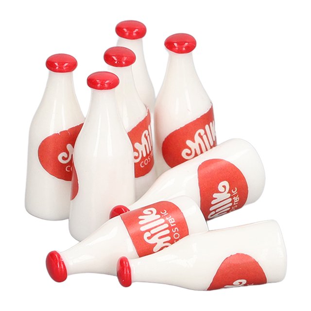 Casa De Muñecas 8 Uds. Botella De Leche Para Casa De Muñecas, Juego De Botellas En Miniatura De Plástico Con Detalles Vivos Para Casa De Muñecas 1:12 1:6