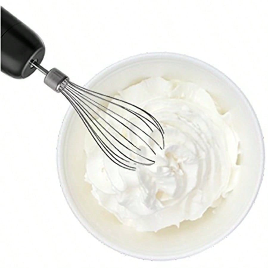 Hand Blender With Egg Whisk Powerful 300-Watt Stick Blender Hand Mixer Set Stainless Steel Shaft and Blades Black Handheld Blender With Ergonomic Handle Without Chopper