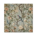 thumbnail image 3 of Designart "Chinoiserie Featuring Birds and Peonies XIII" Floral Print on Natural Pine Wood, 3 of 5