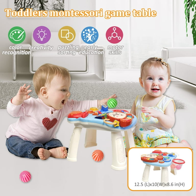 Puzzle Game Table Multipurpose Detachable Fun Puzzle Multifunctional Game  Table Piano Baby Toys Learning Musical Table for Home