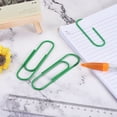 thumbnail image 6 of Uxcell Paper Clips 3.9 Inch Vinyl Coated for Office Home Green Count 20, 6 of 6