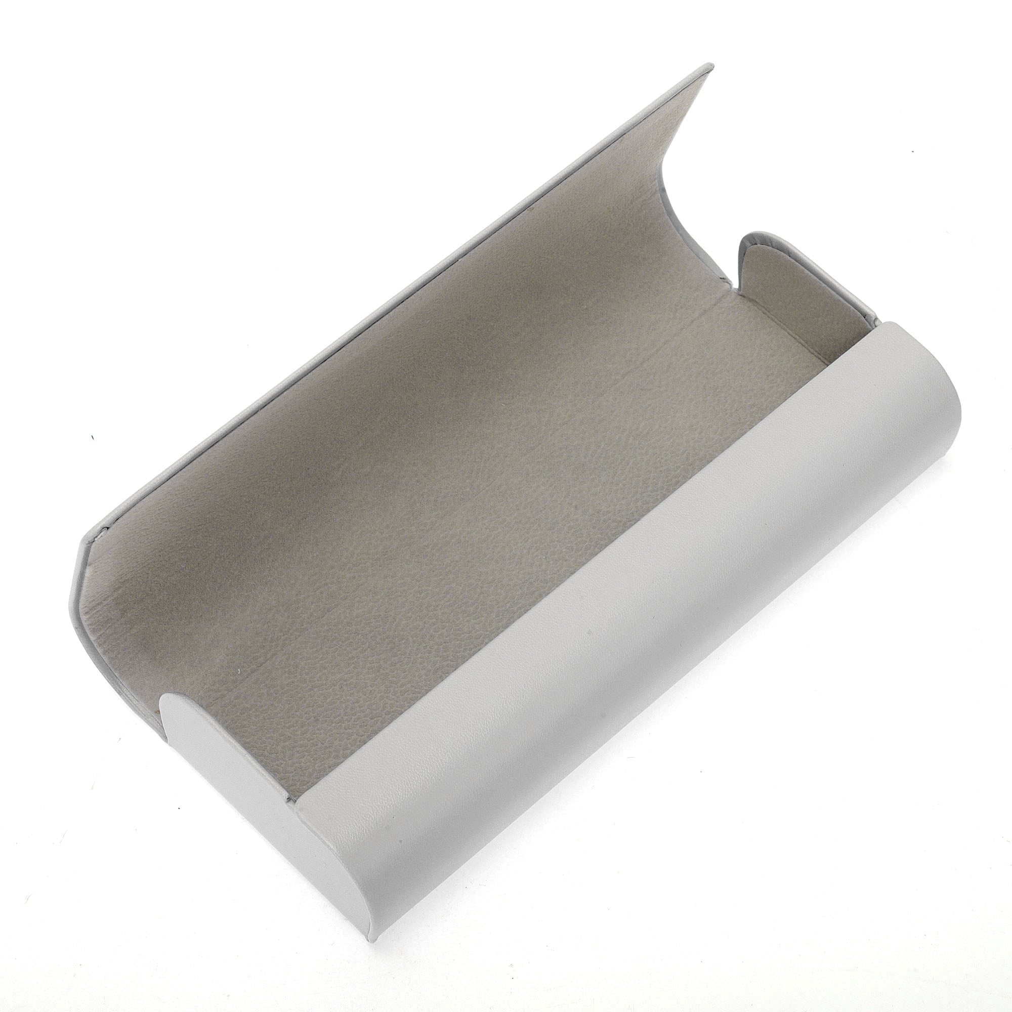 Unique Bargains Faux Leather Portable Eyeglasses Case 6.1"x2.4"x1.22" Light Gray