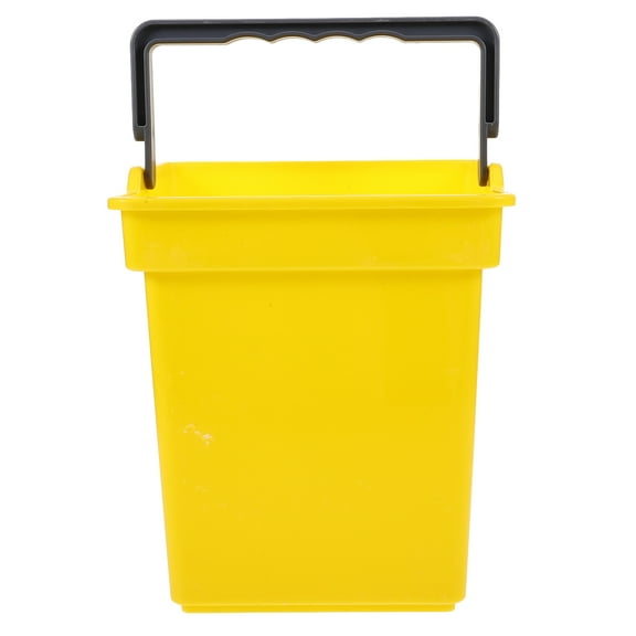 Amosfun Yellow Plastic Bucket with Handle Portable Water Bucket for Home Cleaning