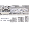 thumbnail image 5 of Yesurprise 2x6ft Vintage Boho Washable Runner Area Rugs - Floral Design for Kitchen & Bathroom - Oriental Distressed Non-Slip Low-Pile Area Rugs - Blue/Grey, 5 of 6