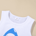 thumbnail image 4 of PatPat Toddler Clothes 2pcs Baby Boys Cartoon Shark Print Tank and Shorts Outfit Sets, White, 9-12 Months, 4 of 9
