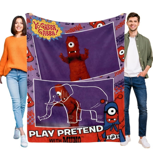 Yo Gabba Gabba anti-pilling, suave, ligera, esponjosa y acogedora de lujo para hogar y cocina – Perfecta para niños y adultos,150X130cm