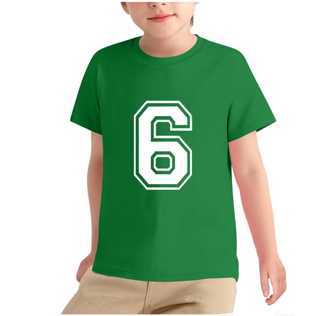 HVOBBTY T-shirt Décontracté à Manches Courtes Respirant pour Tout-Petits, T-shirt Imprimé Numérique Décontracté à Col Rond pour Hommes et Femmes Vert, 120