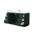 thumbnail image 3 of Wyndham Collection Miranda 60" Marble&Wood Single Bathroom Vanity in Green/Gold, 3 of 6