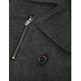 thumbnail image 6 of Ma Croix Mens C Search Wool Blend Double Breasted Pea Coat Winter Jacket, 6 of 8