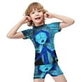 thumbnail image 4 of Coraline Boys Two Piece Swimsuit Kids Swimwear Set Short Sleeve Bathing Suit Trunks And Shirt, 4 of 7