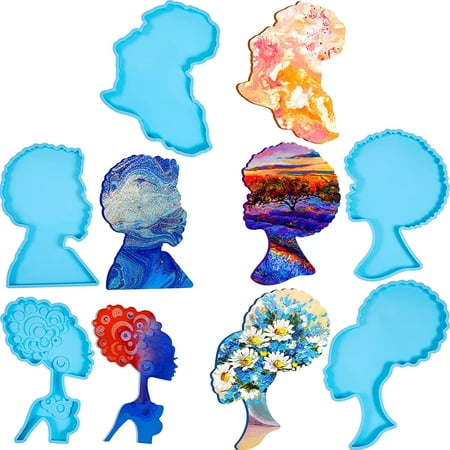 Afro Head Shape Silicone Mold For Resin Coasters & Trays – DIY Craft Mold For Serving Boards & Decor