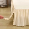 thumbnail image 3 of Bed Skirt Queen Size Ruffled Bed Skirt with Split Corners, Queen Bed Skirts 12 Inch Drop, Queen Size Bed Skirting with Platform, 12'' Queen, Beige, 3 of 7