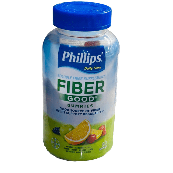 Phillips' Fiber Good Gummies, Assorted Flavors 90 ea (Pack of 2)