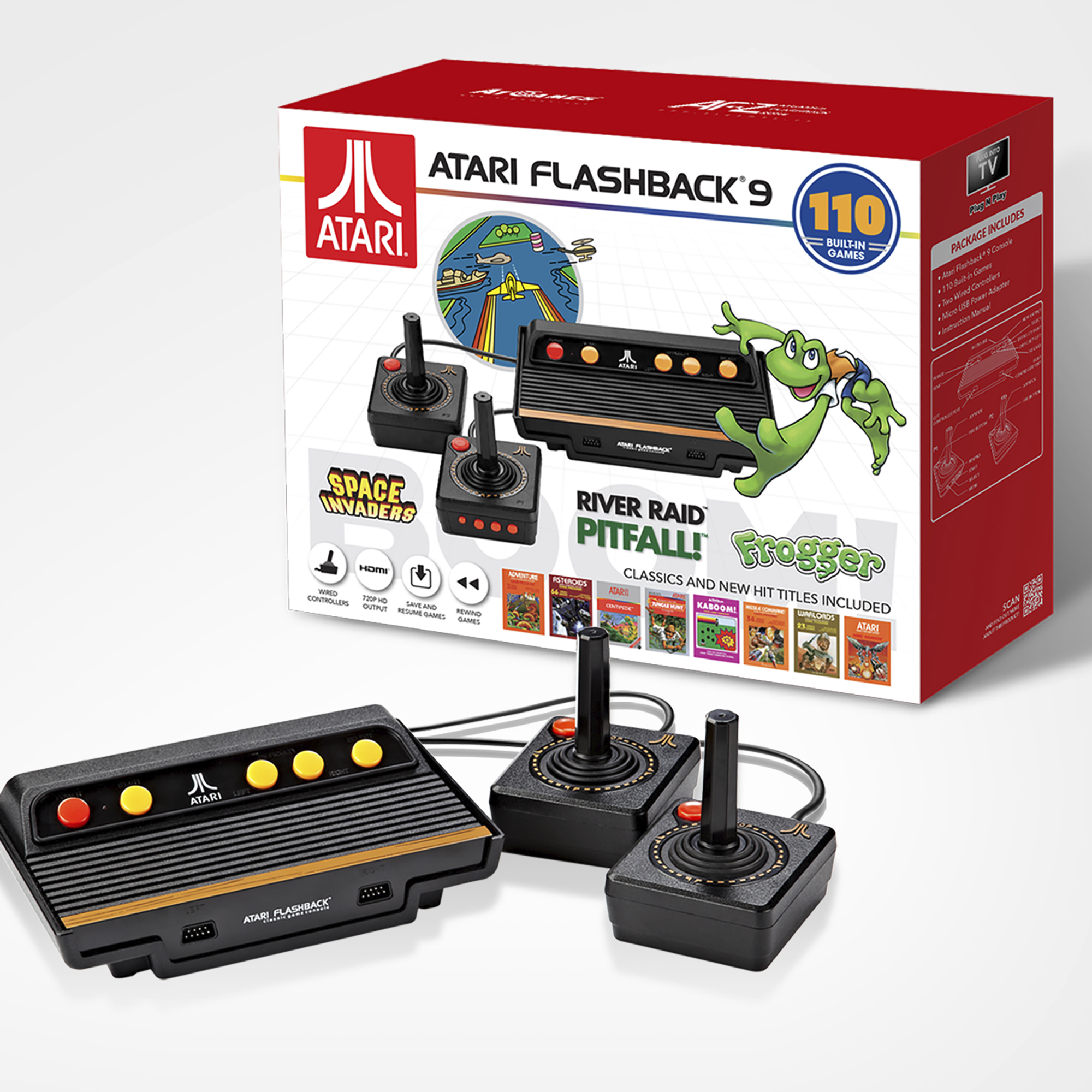 Atari Flashback 9, HDMI Game Consoles, 110 Games, Wired Joystick Controllers, Black, AR3050 - image 5 of 7