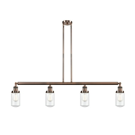 

Innovations Lighting 214-S Dover Dover 4 Light 49 Wide Linear Chandelier - Copper