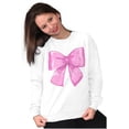 thumbnail image 4 of Cute Coquette Aesthetic Pastel Bow Women Crewneck Sweatshirt Brisco Brands S, 4 of 5